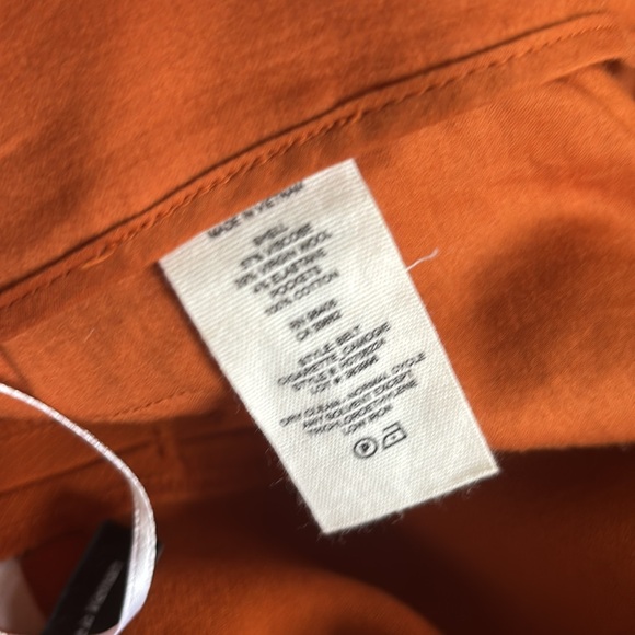 Theory belted high waisted orange cigarette trousers - Picture 6 of 6